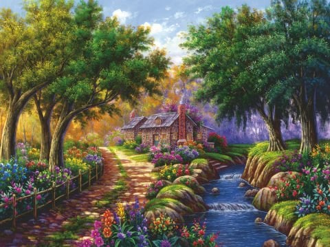 1500p Puzzle Nehirde Kulübe