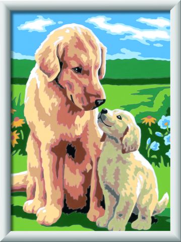 Creart Anne ve Yavru Köpek - Sayılarla Boyama Hobi Seti