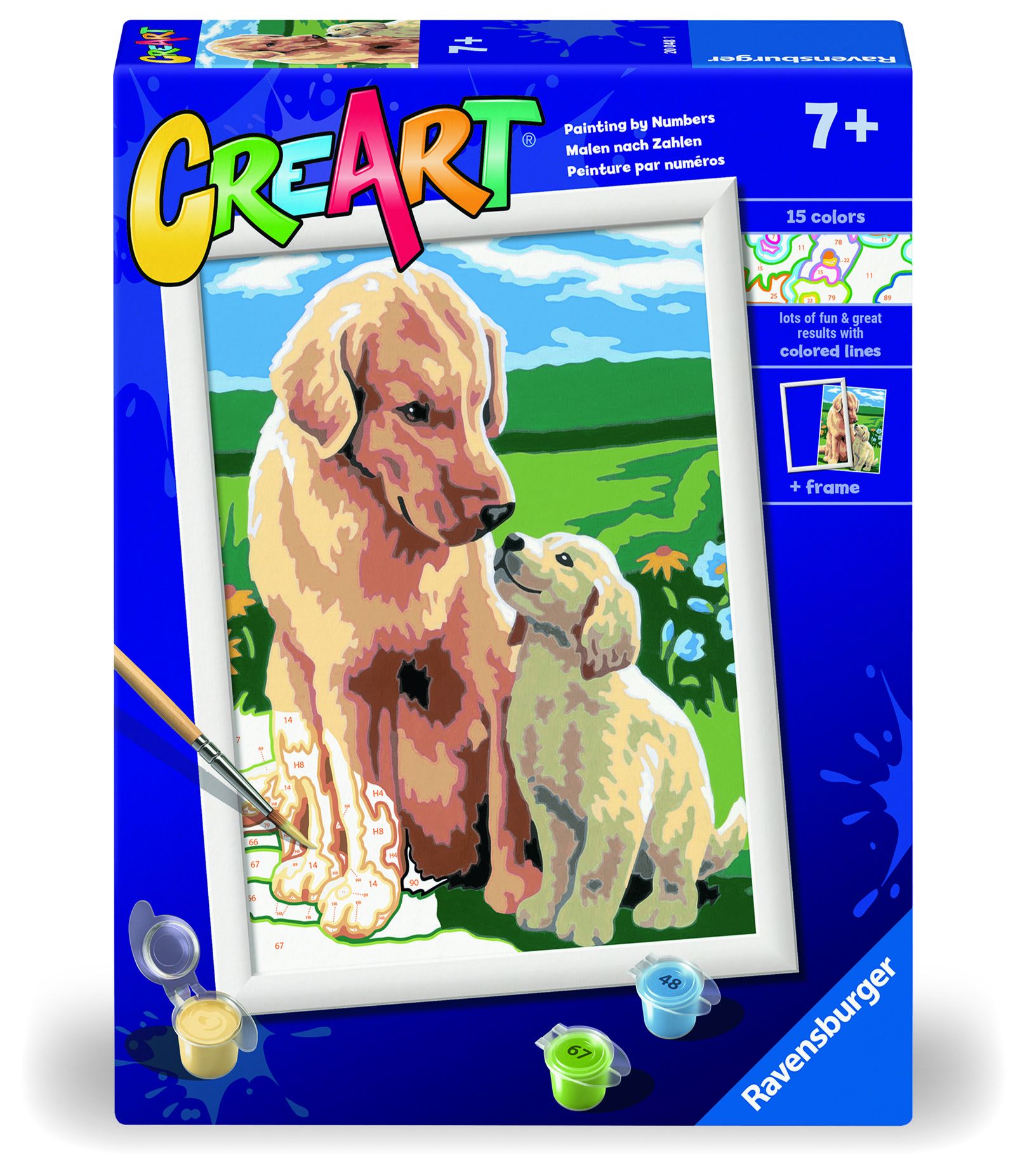 Creart Anne ve Yavru Köpek - Sayılarla Boyama Hobi Seti