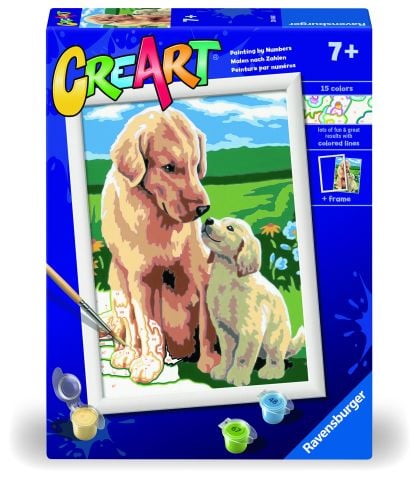 Creart Anne ve Yavru Köpek - Sayılarla Boyama Hobi Seti