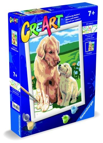 Creart Anne ve Yavru Köpek - Sayılarla Boyama Hobi Seti