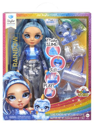 Rainbow High Skyler - Parlak Slime ve Evcil Hayvan Serisi Bebeği