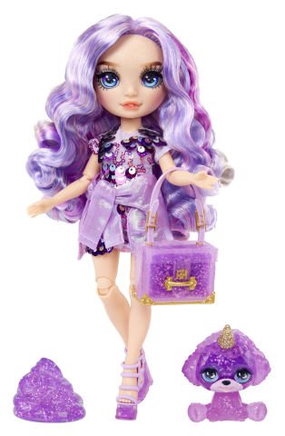 Rainbow High Violet - Parlak Slime ve Evcil Hayvan Serisi Bebeği