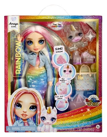 Rainbow High Amaya - Parlak Slime ve Evcil Hayvan Serisi Bebeği