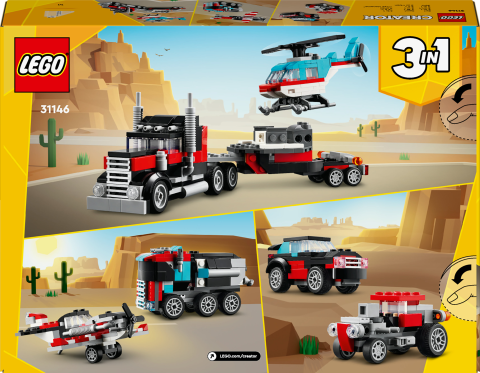 LEGO® Creator Helikopterli Açık Kasa Kamyon 31146
