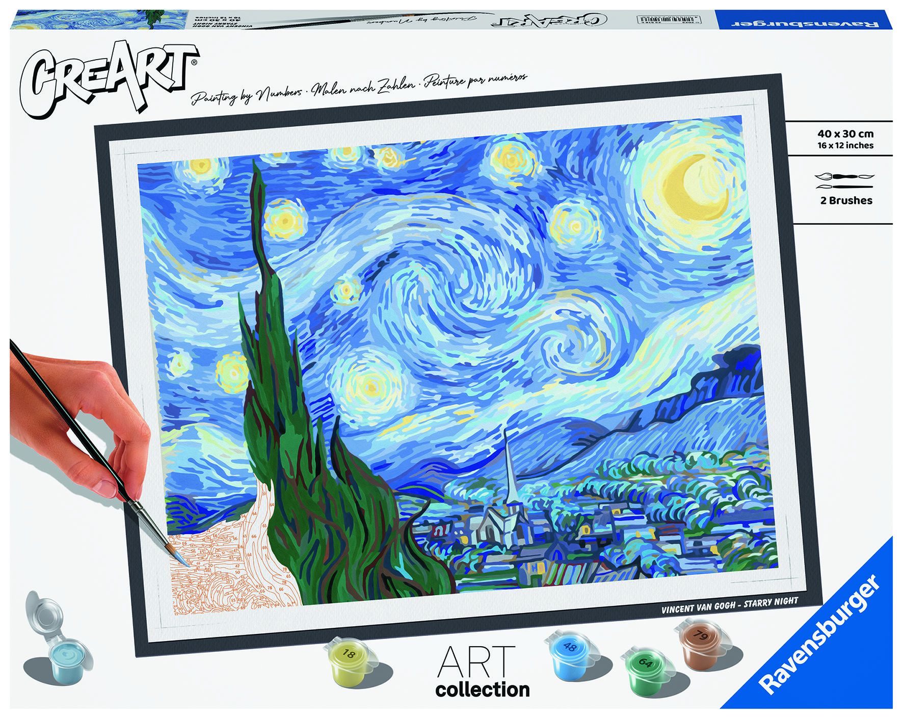 Creart Van Gogh Yıldızlı Gece - Sayılarla Boyama Hobi Seti