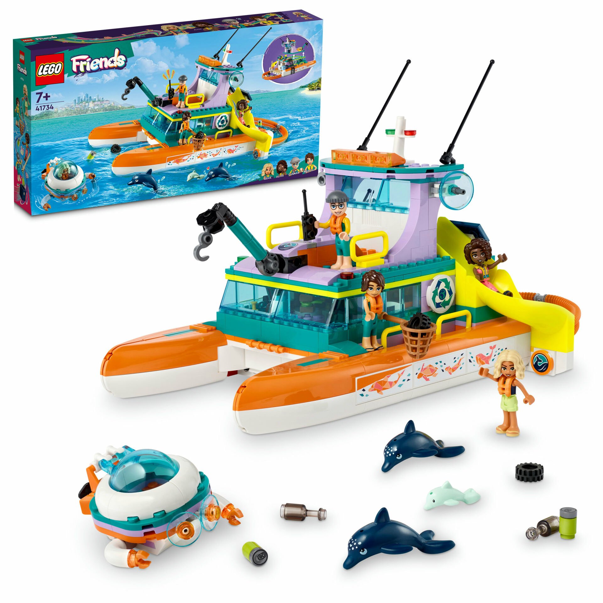 LEGO® Friends Deniz Kurtarma Teknesi 41734 Oyuncak Yapım Seti (717 Parça)