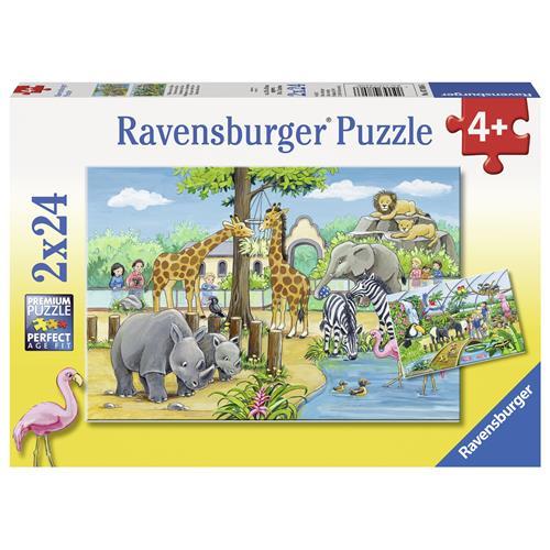 Ravensburger 2x24 Parçalı Puzzle Hayvanat Bahçesi-078066