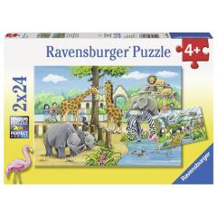 Ravensburger 2x24 Parçalı Puzzle Hayvanat Bahçesi-078066