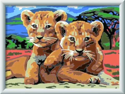 Creart Aslan Yavruları - Sayılarla Boyama Hobi Seti