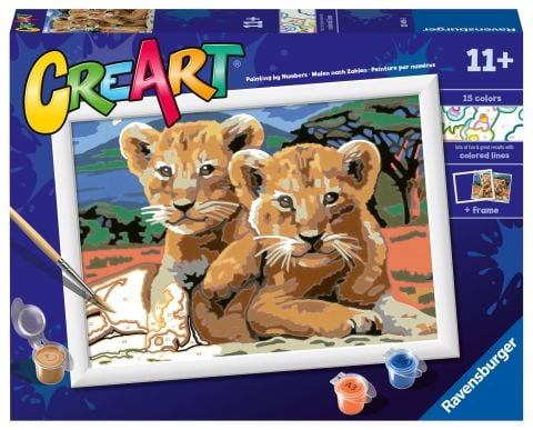 Creart Aslan Yavruları - Sayılarla Boyama Hobi Seti