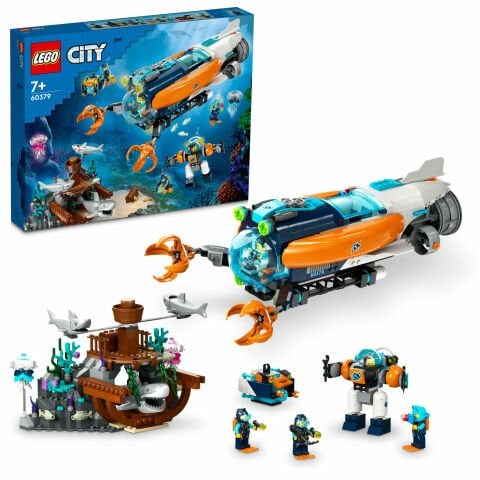 LEGO® City Derin Deniz Keşif Denizaltısı 60379 Oyuncak Yapım Seti (842 Parça)
