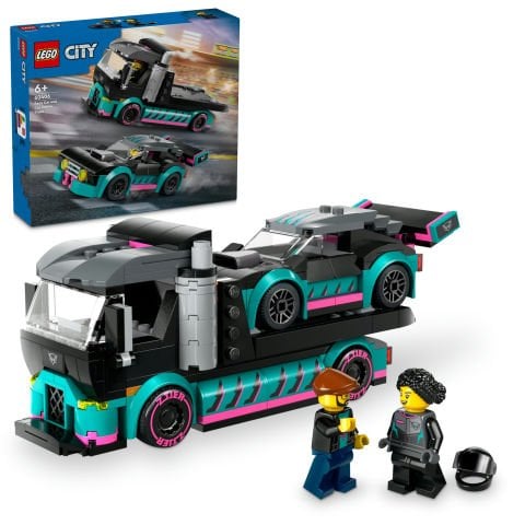 LEGO® City Yarış Arabası ve Araba Taşıyıcı Kamyon 60406