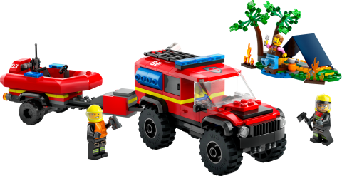 LEGO® City 4x4 Kurtarma Botlu İtfaiye Kamyonu 60412