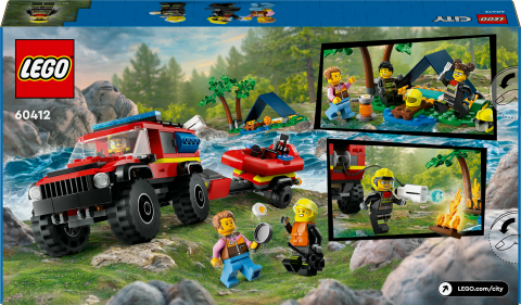LEGO® City 4x4 Kurtarma Botlu İtfaiye Kamyonu 60412