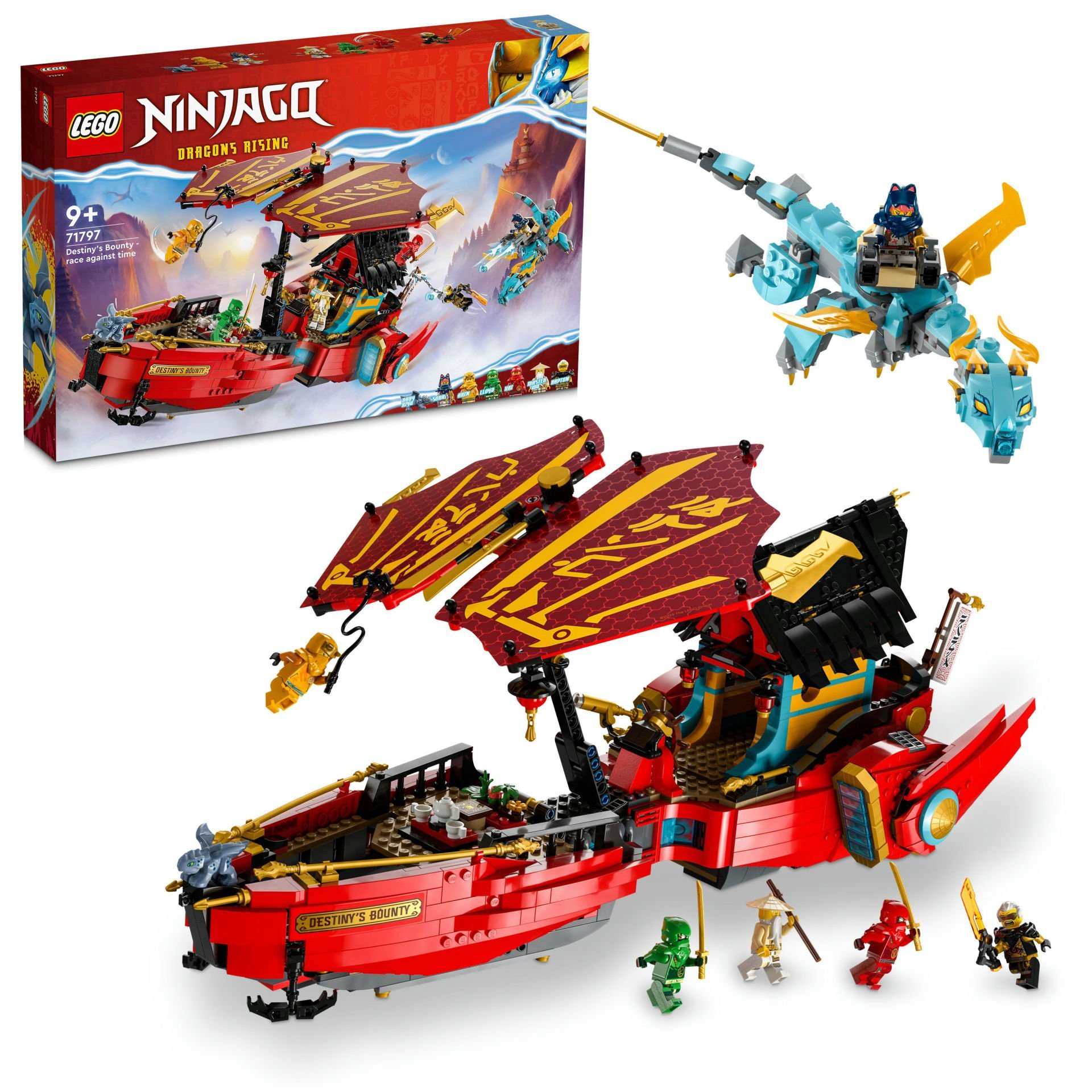 LEGO® NINJAGO® Destiny’s Bounty – zamana karşı yarış 71797 Oyuncak Yapım Seti (1739 Parça)