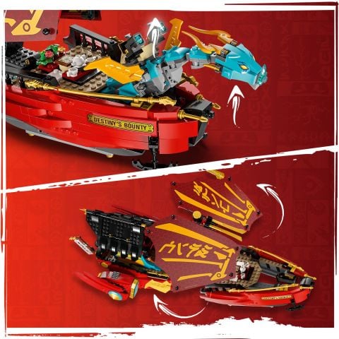LEGO® NINJAGO® Destiny’s Bounty – zamana karşı yarış 71797 Oyuncak Yapım Seti (1739 Parça)