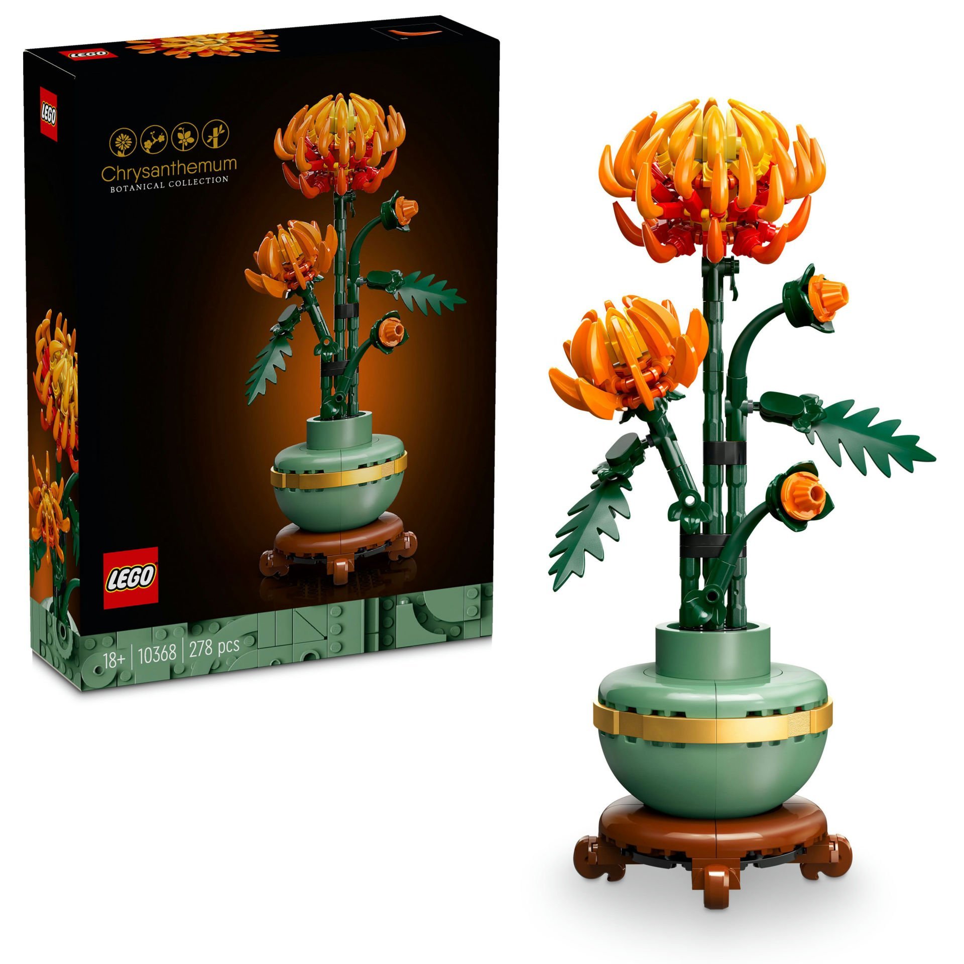 LEGO® Icons Krizantem Dekoratif Çiçek Yapım Seti 10368