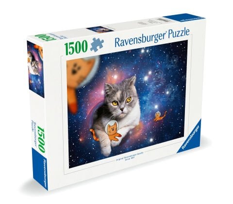 1500 Parça Puzzle Uzayda Kediler