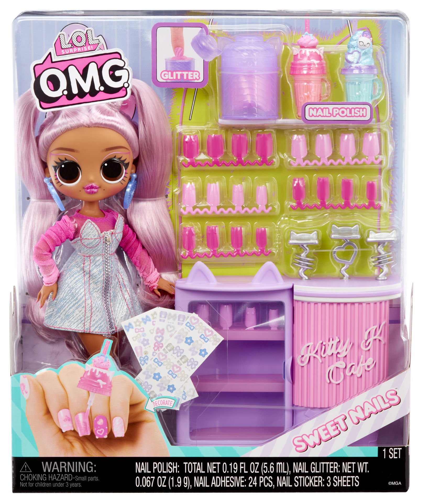 L.O.L. Surprise Sweet Nails OMG Kitty K Kafe