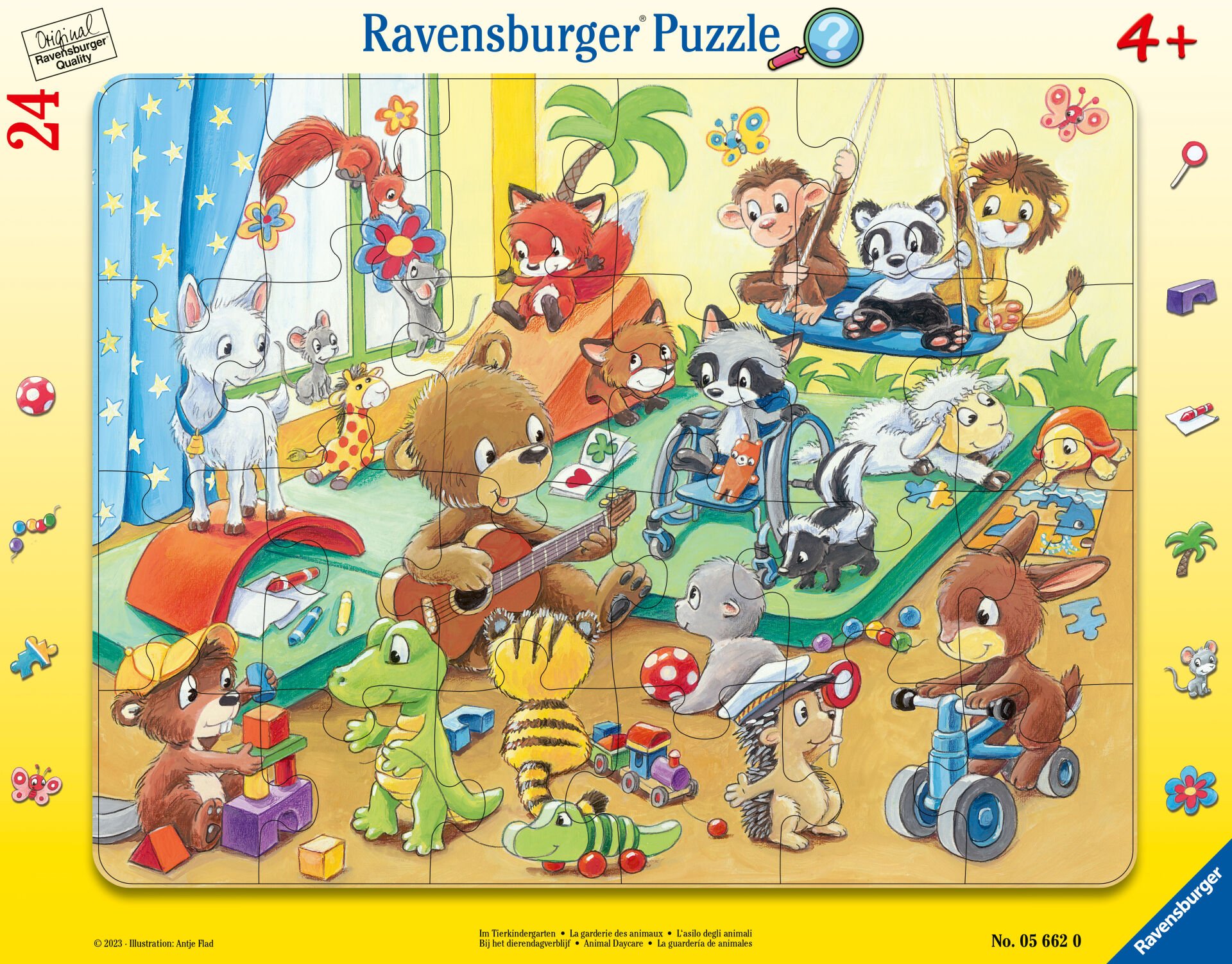 24 Parça Çocuk Puzzle Hayvanlar Anaokulu