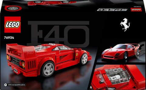 LEGO® Speed Champions Ferrari F40 Süper Araba Oyuncak Araç 76934