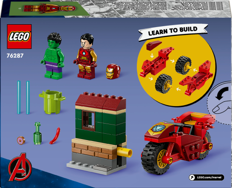 LEGO® Marvel Motosikletli Iron Man ve Hulk Oyun Seti 76287