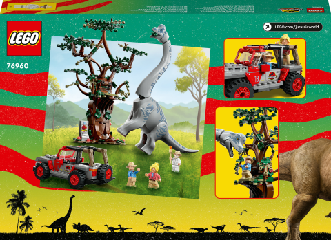 LEGO® Jurassic Park Brachiosaurus Keşfi 76960 - 9 Yaş ve Üzeri Çocuklar için Koleksiyonluk Yaratıcı Oyuncak Dinozor Yapım Seti