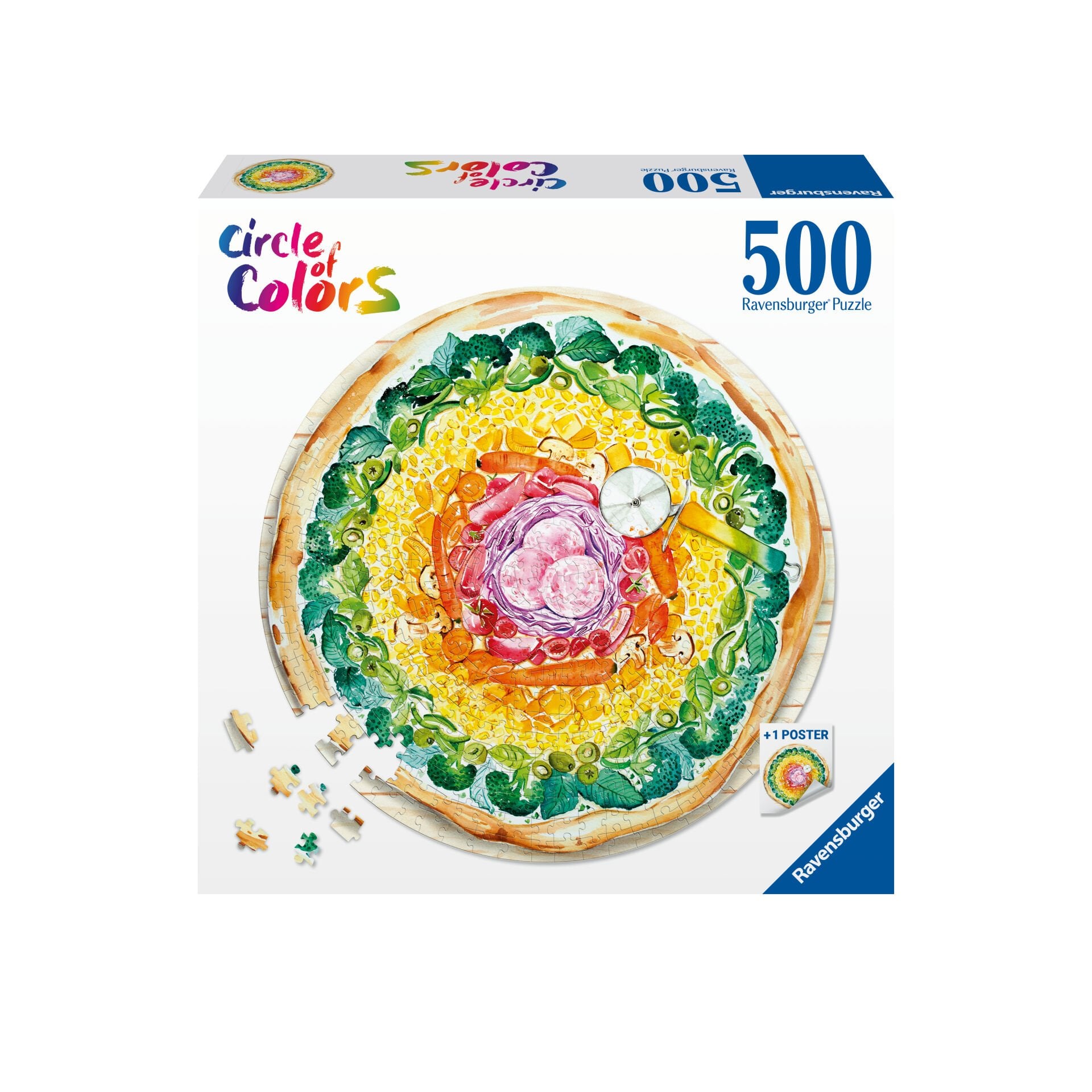 500 Parça Puzzle Daire Pizza