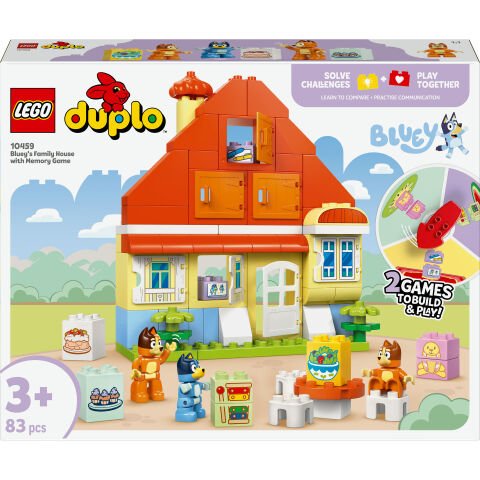 LEGO® DUPLO® Bluey: Bluey Ailesinin Evi ve Hafıza Oyunu İnteraktif Oyuncak 10459