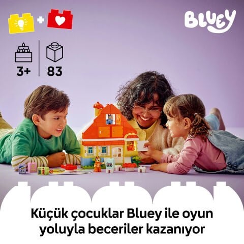 LEGO® DUPLO® Bluey: Bluey Ailesinin Evi ve Hafıza Oyunu İnteraktif Oyuncak 10459