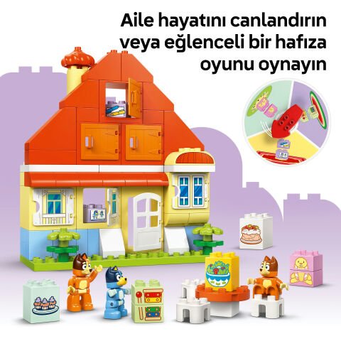 LEGO® DUPLO® Bluey: Bluey Ailesinin Evi ve Hafıza Oyunu İnteraktif Oyuncak 10459