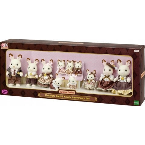 Çikolata Kulaklı Tavşan Ailesi Yıldönümü Seti