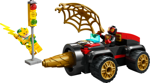 LEGO® 4+ Döner Burgulu Araç 10 Örümcek Adam Arabası, Miles Morales ve Electro Minifigürleri İçeren Yaratıcı Oyuncak Yapım Seti 10792  (58 Parça)