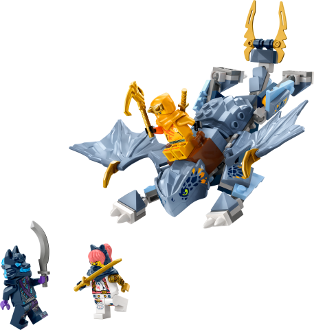 LEGO® NINJAGO® Genç Ejderha Riyu 71810 -3 Ninja Minifigürü İçeren Yaratıcı Oyuncak Yapım Seti (132 Parça)
