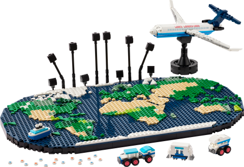 LEGO® Seyahat Anıları Dünya Haritası Oyuncak Yapım Seti 41838