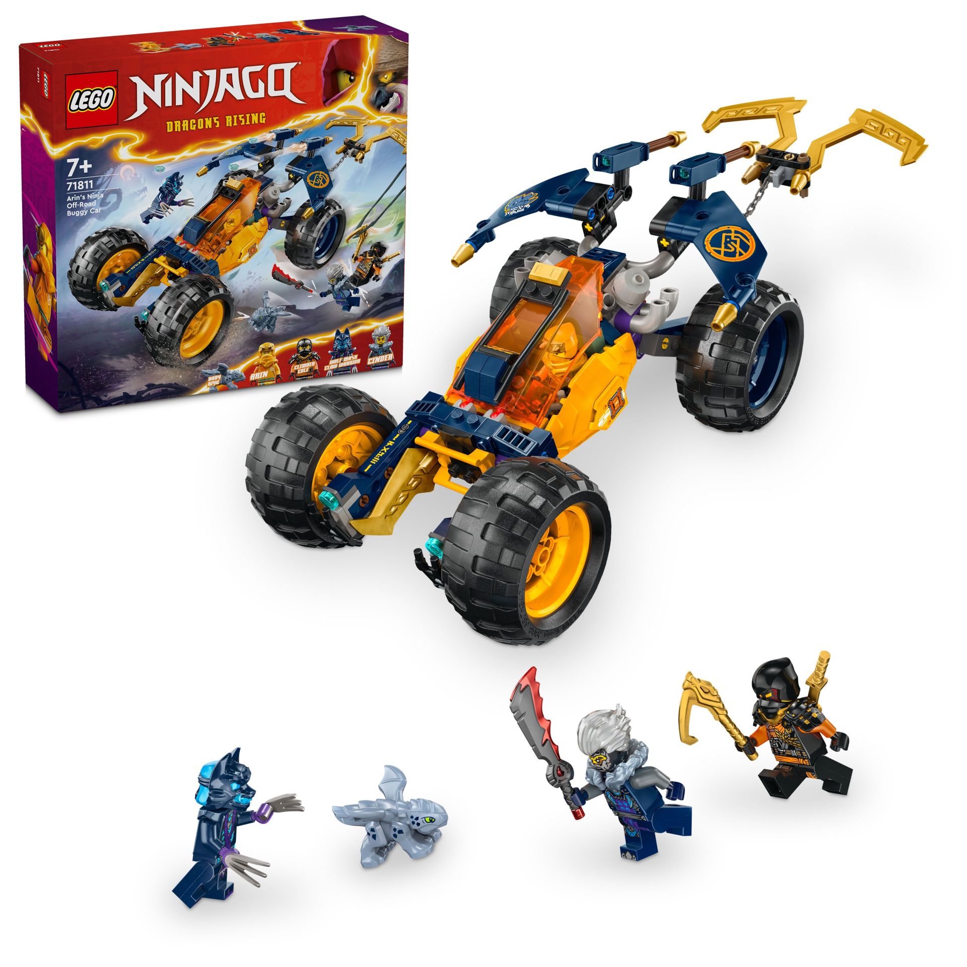 LEGO® NINJAGO® Arin’in Ninja Arazi Buggy Arabası 71811 -  3 Ninja Minifigürü İçeren Yaratıcı Oyuncak Yapım Seti