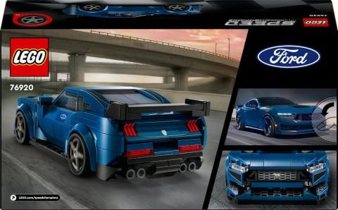 LEGO® Speed Champions Ford Mustang Dark Horse Spor Araba 76920 - Koleksiyonluk ve Sergilenebilir Yaratıcı Oyuncak Model Yapım Seti (344 Parça)