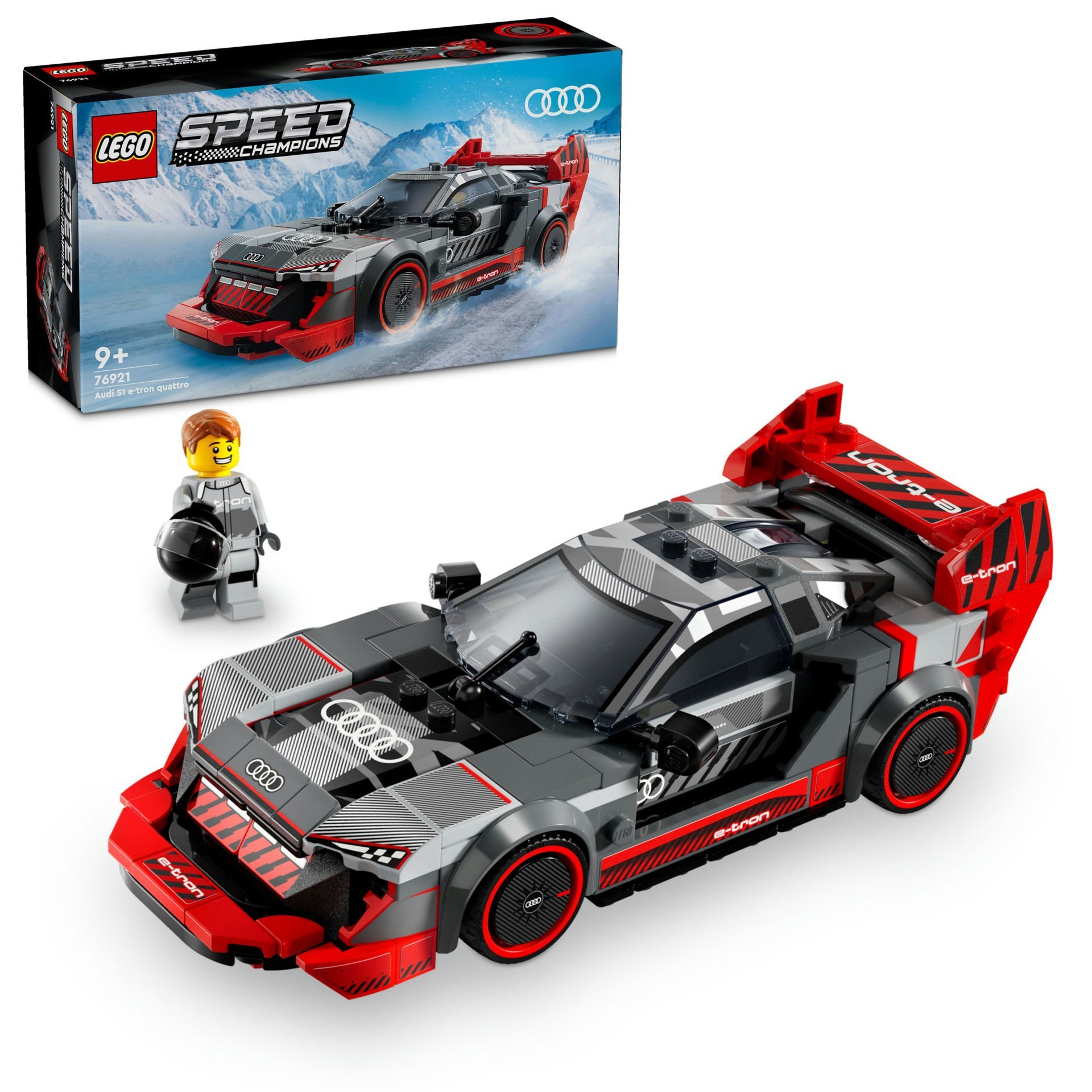 LEGO® Speed Champions Audi S1 e-tron quattro Yarış Arabası 76921 - Koleksiyonluk ve Sergilenebilir Yaratıcı Oyuncak Model Yapım Seti (274 Parça)