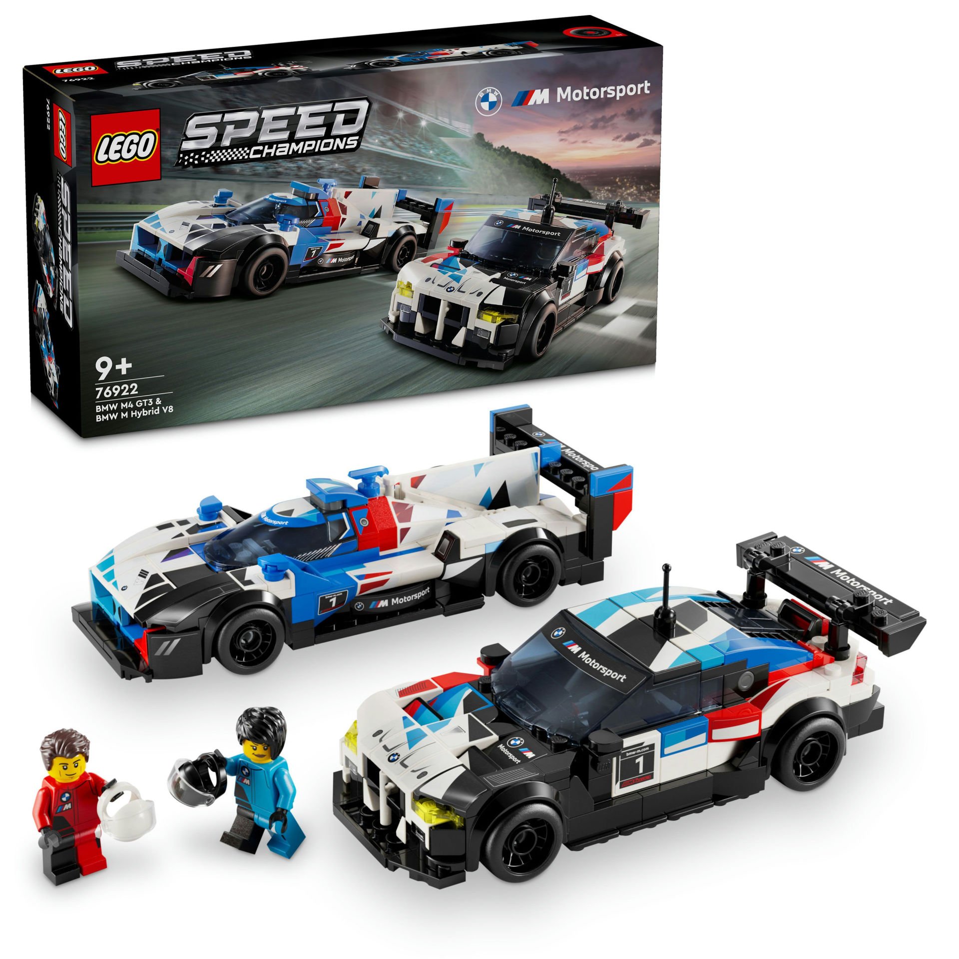 LEGO® Speed Champions BMW M4 GT3 ve BMW M Hybrid V8 Yarış Arabaları 76922 - Koleksiyonluk ve Sergilenebilir Yaratıcı Oyuncak Model Yapım Seti (676 Parça)