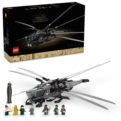 LEGO® Icons Dune: Çöl Gezegeni Atreides Royal Ornithopter 10327 - Yetişkinler için Koleksiyonluk Yaratıcı Model Yapım Seti (1369 Parça)