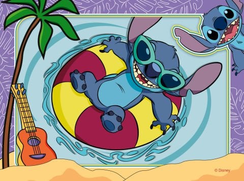 4 Puzzle Tek Kutuda Disney Stitch 12/16/20/24