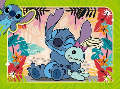 4 Puzzle Tek Kutuda Disney Stitch 12/16/20/24