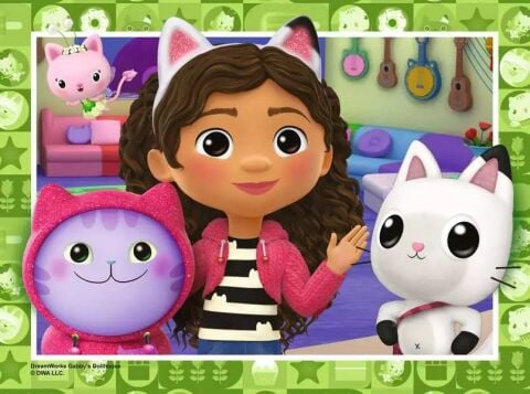 4 Puzzle Tek Kutuda Gabby's Dollhouse 12/16/20/24