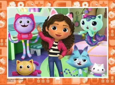 4 Puzzle Tek Kutuda Gabby's Dollhouse 12/16/20/24