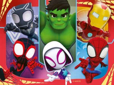 4 Puzzle Tek Kutuda Spidey 12/16/20/24