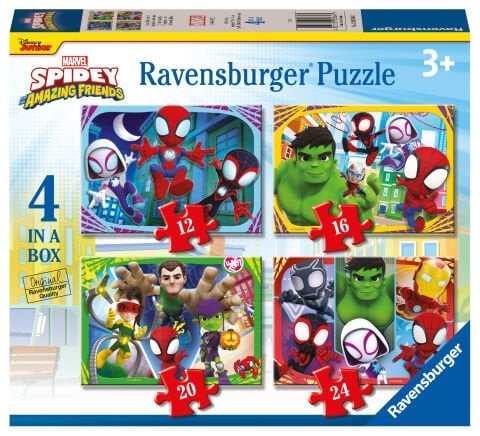4 Puzzle Tek Kutuda Spidey 12/16/20/24