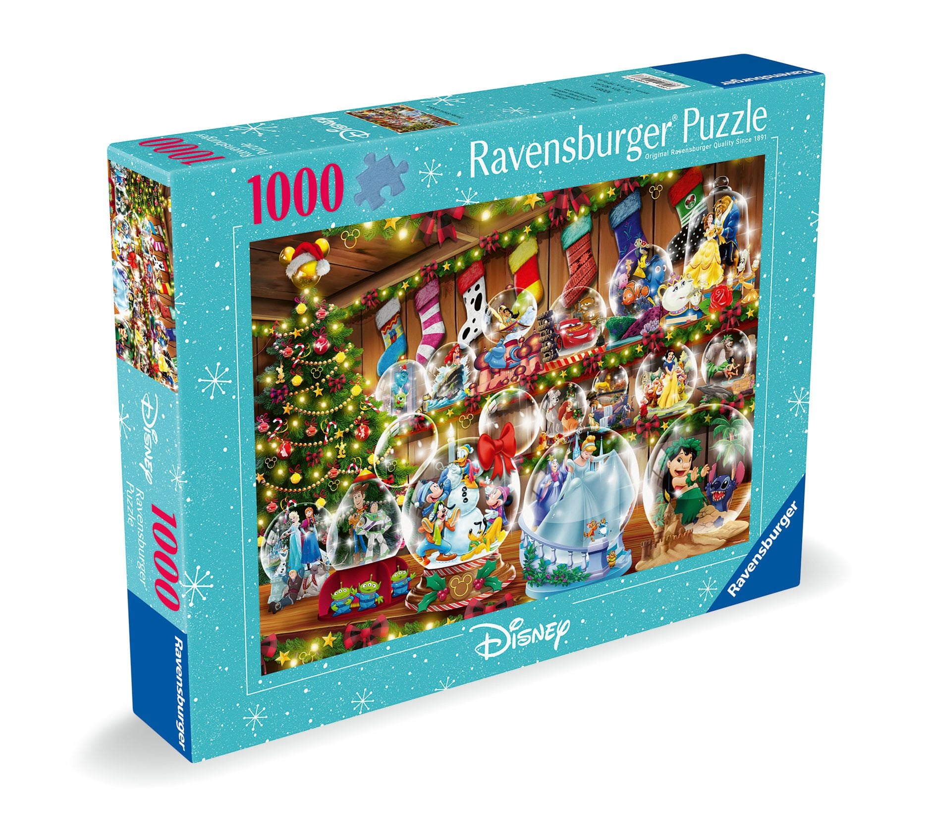 1000 Parça Puzzle Disney Yılbaşı Kar Küreleri
