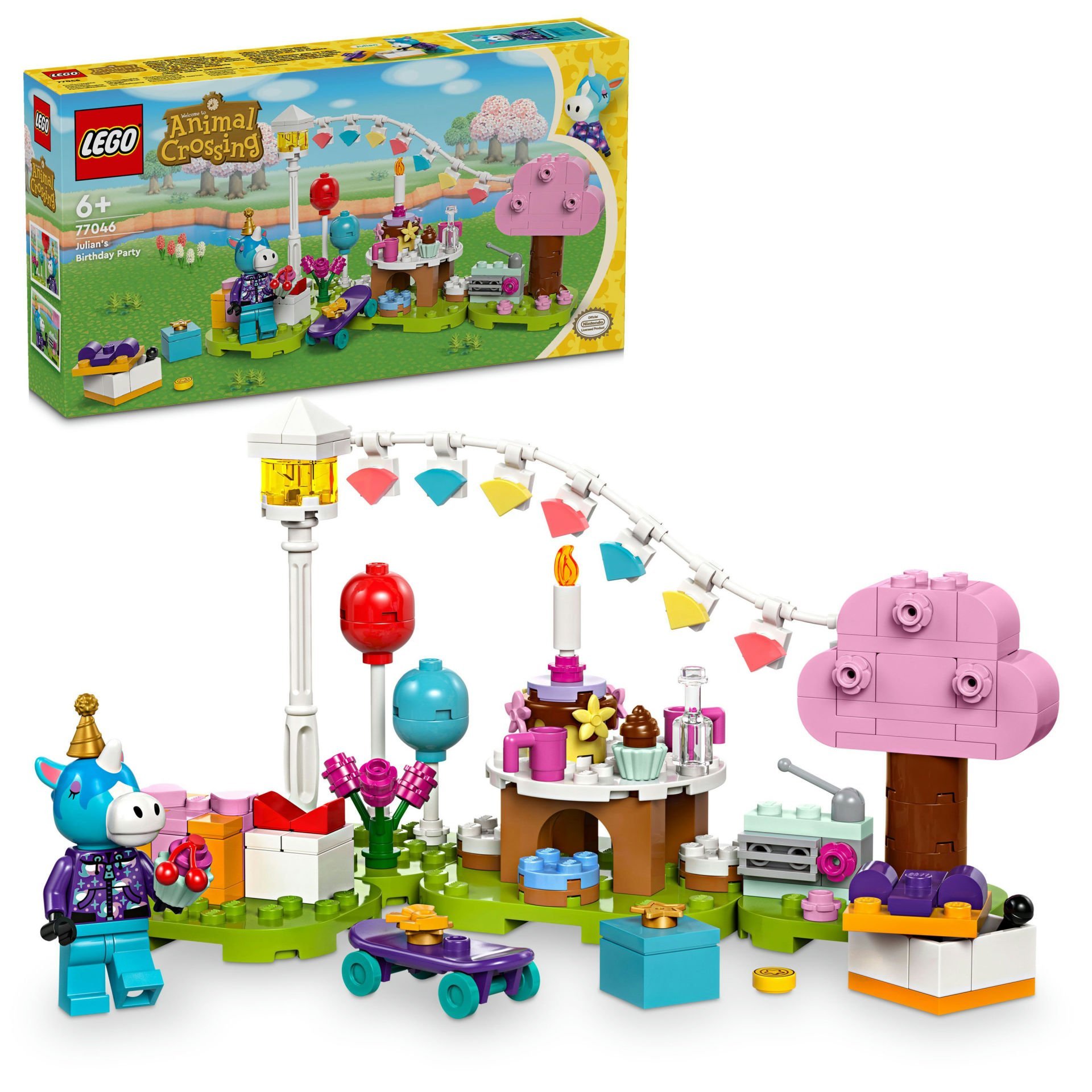 LEGO® Animal Crossing™ Julian Doğum Gününü Kutluyor 77046 - 6 Yaş ve Üzeri Çocuklar için Yaratıcı Oyuncak Yapım Seti (170 Parça)