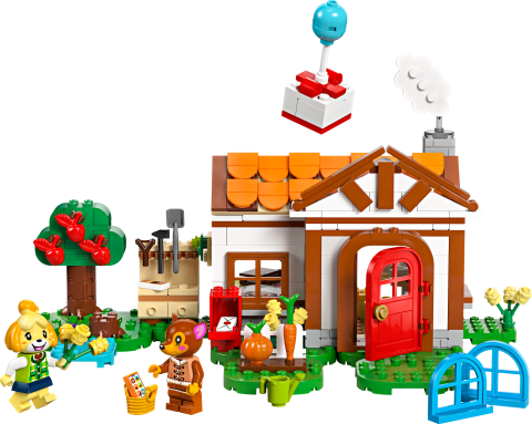 LEGO® Animal Crossing™ Isabelle Ev Ziyaretinde 77049 - 6 Yaş ve Üzeri Çocuklar için İnşa Edilebilen Yaratıcı Oyuncak Yapım Seti